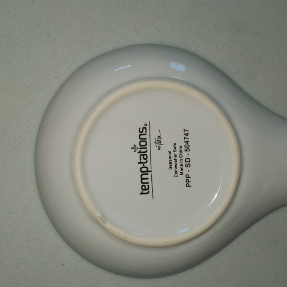 Temptations by Tara Seasonal Red Cardinal Bird Ceramic Kitchen Spoon Rest New - Picture 3 of 6